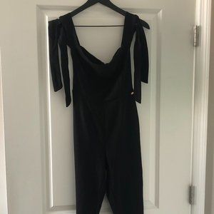 GUESS full body off the shoulder black jumpsuit